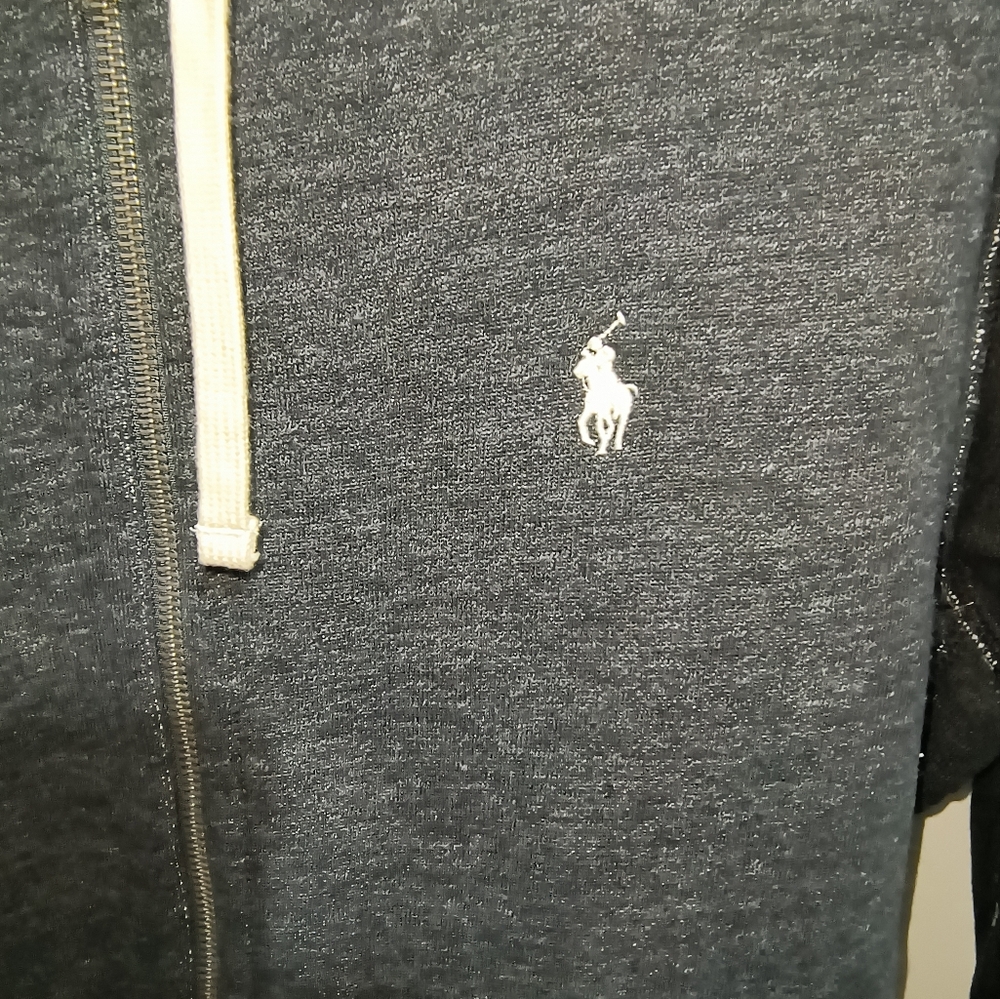 Polo by Ralph Lauren Men's Gray Hoodie Jacket - Picture 2 of 5